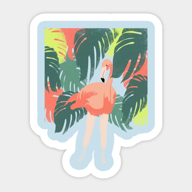 Flamingo Sticker by EglePlytnikaite